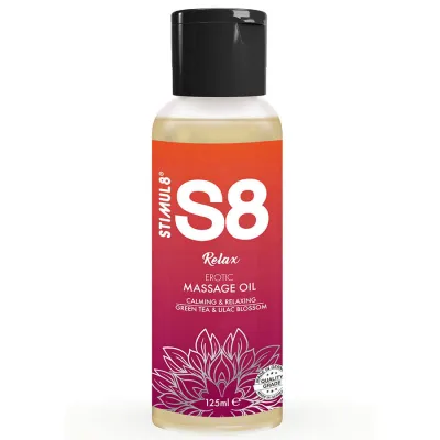 Huile de Massage S8 Relax Thé Vert 125ml - Stimul8