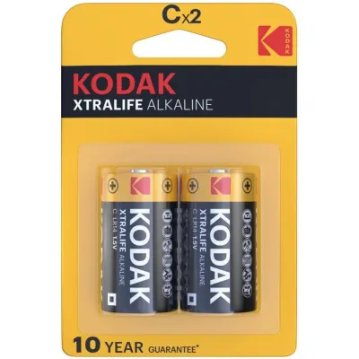 Piles alcalines Xtralife C 1.5V pack de 2 - Kodak