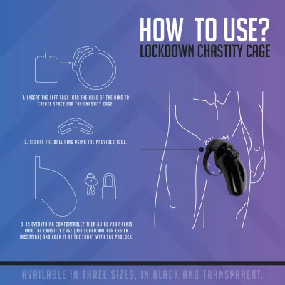 Lockdown - Cage de chasteté pour pénis - M