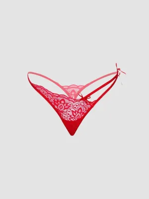 String Asymétrique Gina Rouge