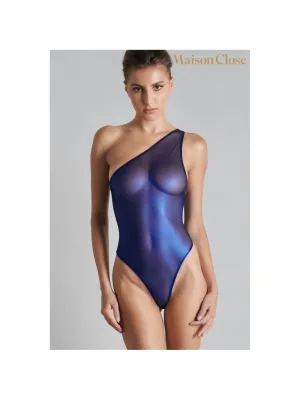 Body String Asymétrique Blue Angel Tulle Bleu