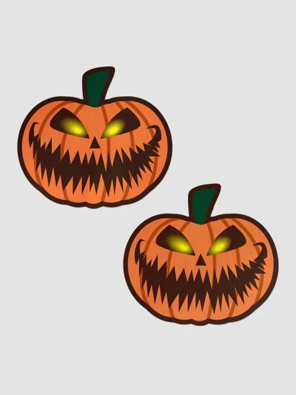 Caches-Tétons Citrouille Terrifiante Halloween