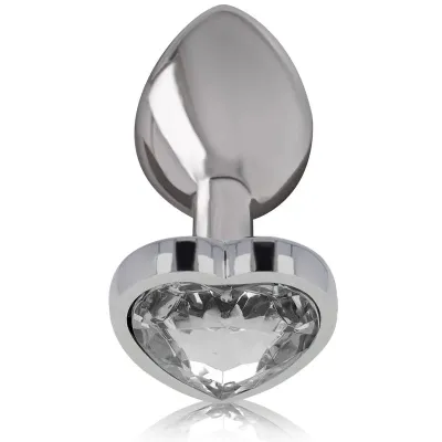 Plug Anal Métal Diamond Jewel Blanc Taille L - Intense