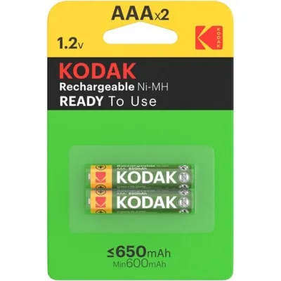 Piles Rechargeables AAA HR03 650mAh Blister x2 - Kodak
