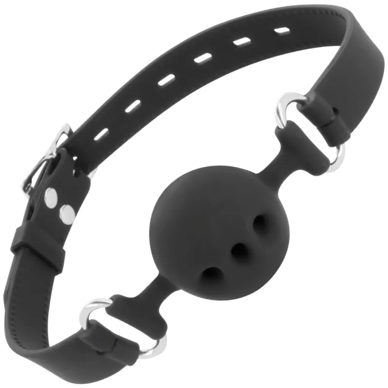 Bâillon en silicone respirant Darkness noir - Darkness