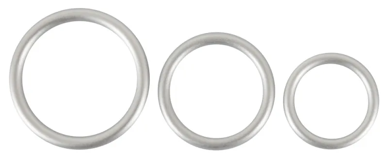 Lot de 3 Anneaux péniens Silicone THIN RING Gris