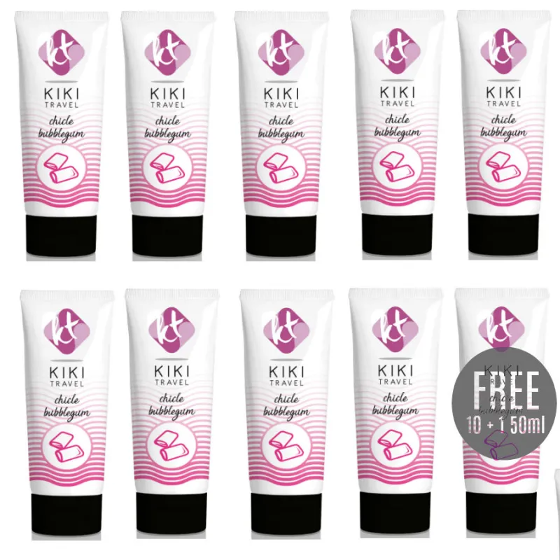 Gel Lubrifiant Kiki Travel Bubble Gum 50ml Pack 11 - Kiki
