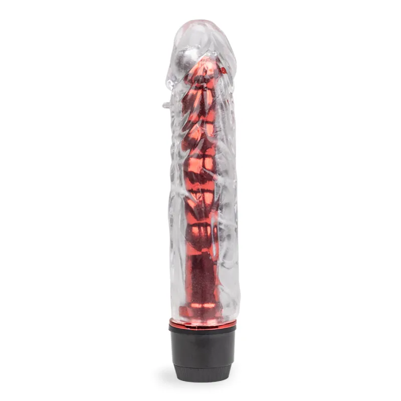Gode godemichet vibrant avec gaine amovible Jay gode vaginal ou anal homme ou femme - Rouge