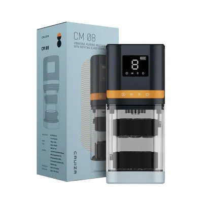 Cruizr - Masturbateur 4-en-1 avec Écran LCD - Noir
