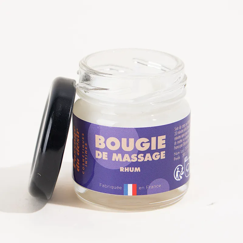 Mini bougie de massage -   Rhum