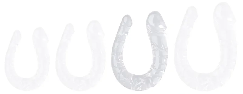 Double Gode transparent U JELLY L 17 x 4.5cm