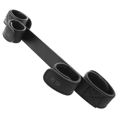 Barre d'Écartement Bondage Cuir Végan Réglable - Fetish Submissive