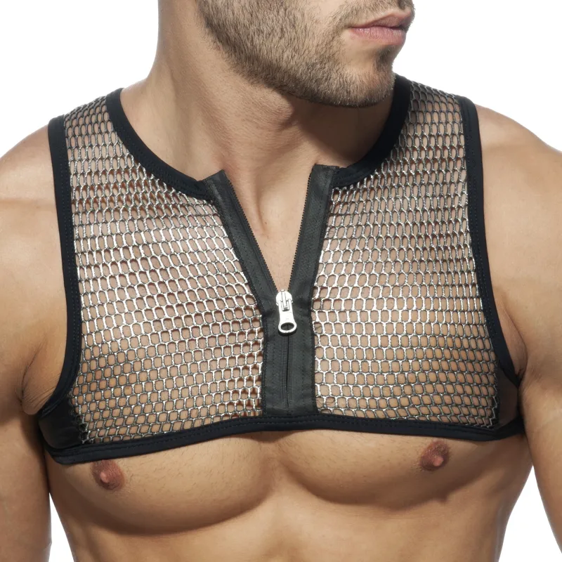 Addicted Harnais PARTY ZIP Noir-Argent