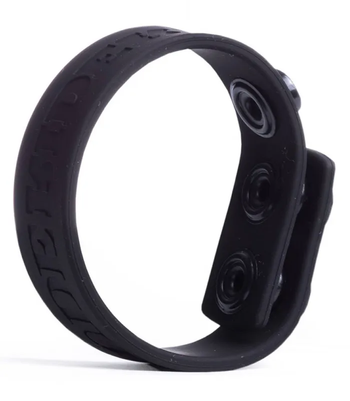Anneau pénien ajustable en silicone 3 SNAP Noir