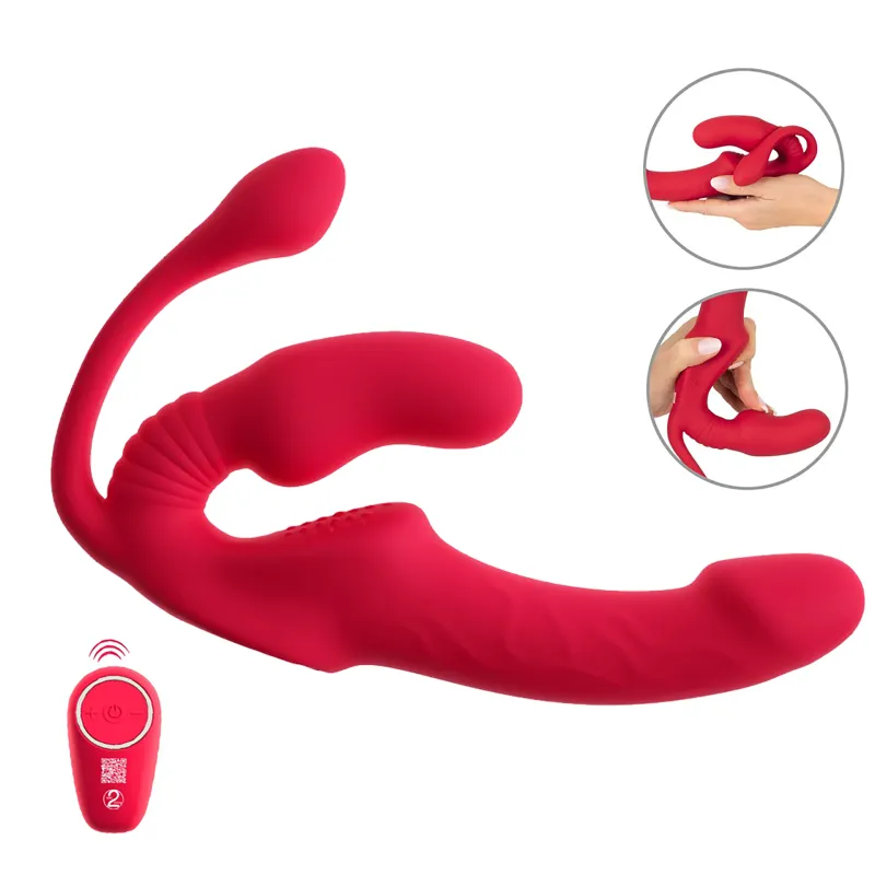 Vibromasseur Triple Teaser RC Strapless Strap-on