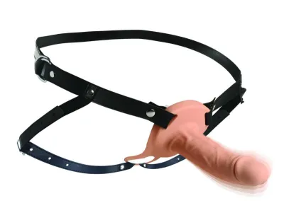 Gaine en Silicone Vibrante Réaliste pour Pénis - Beige