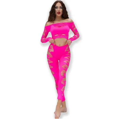 Ensemble Top + Legging Rose Fuchsia CR 4436 - Chilirose