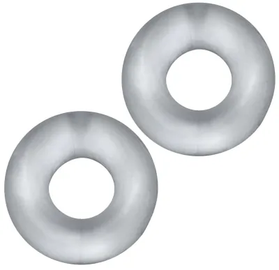 Lot de 2 Anneaux péniens en silicone STIFFY Bulge Transparents