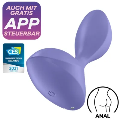 Plug vibrant connecté SWEET SEAL Satisfyer 7 x 3.5cm Lilas