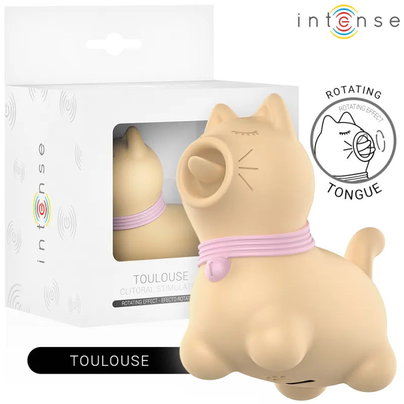 Stimulateur Clitoridien Puppy Tongue Rotation Jaune - Intense