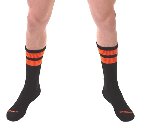 Chaussettes GYM SOCKS Noir-Orange fluo