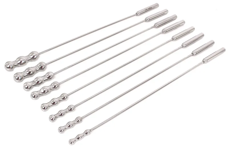 Lot de 8 tiges pour urètre DILATOR BEADS 28cm - Diamètre 7 à 14mm