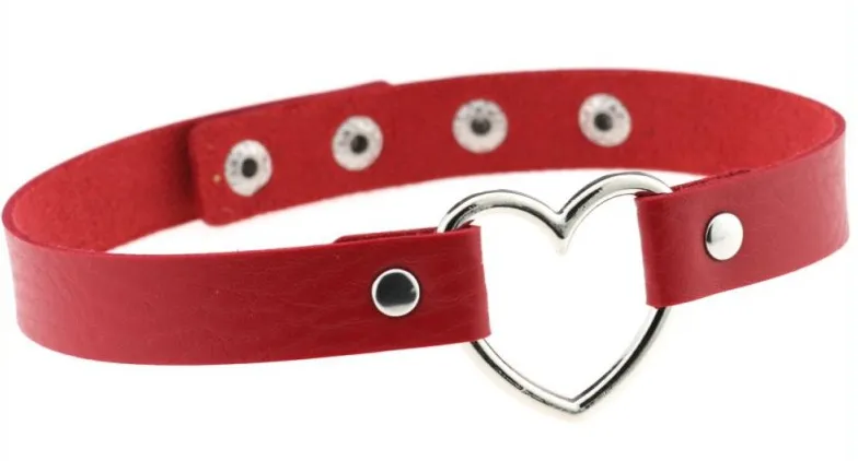 Ras de cou HEART LISH Rouge