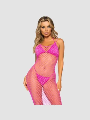 Robe Longue 86963 Résille Rose