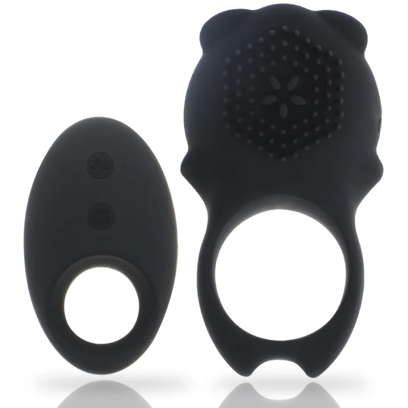 Anneau Vibrant Télécommandé Colosseo Ring Noir - MIA