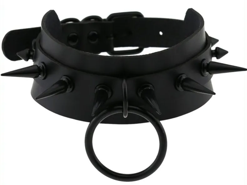 Collier à pointes STROBO LISH Noir