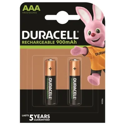 Piles rechargeables HR03 AAA 900mAh lot de 2 - Duracell