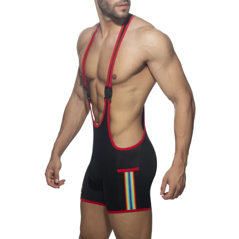 Singlet TAPE WRESTLING Noir