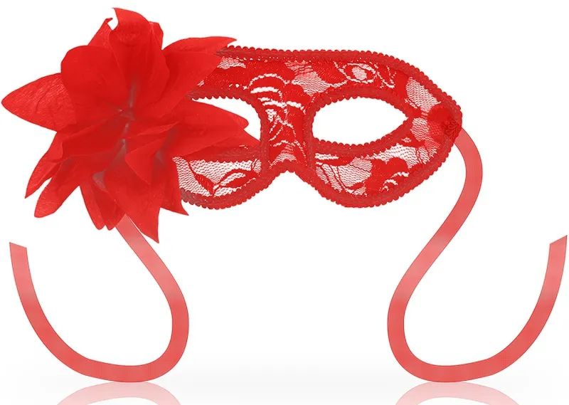Masque OHMAMA Dentelle et Fleur Rouge