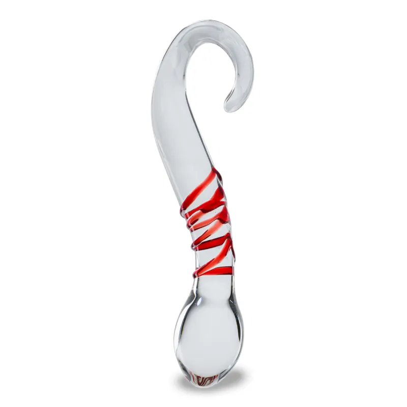 Gode godemichet en verre Finesse gode vaginal ou anal homme ou femme - Rouge
