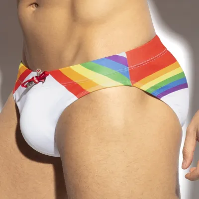 ES Collection Slip de bain ES SWIM RAINBOW Blanc-Rainbow