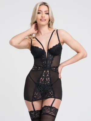 Nuisette porte-jarretelles Parisienne noir