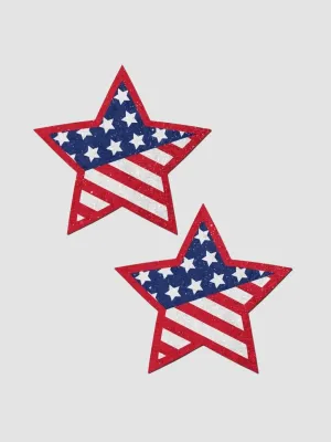Caches-Tétons Étoile Drapeau Américain