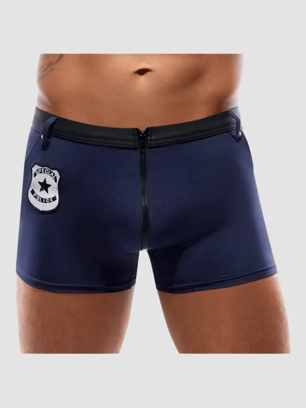 Boxer policier bleu