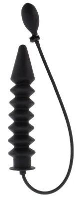 Gode gonflable en silicone EXPERT RIBBED 28 x 6 cm Noir