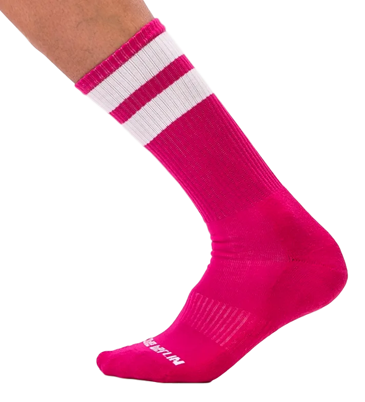 Chaussettes GYM SOCKS Rose-Blanc