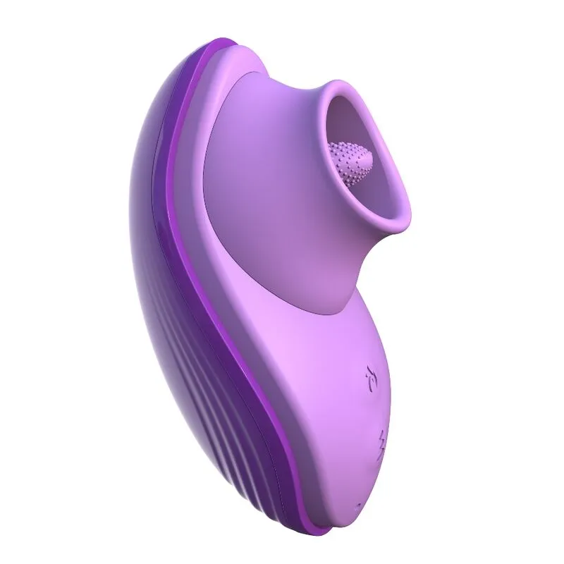 Stimulateur Clitoridien Langue Oscillante Chauffante Violet - Fantasy For Her