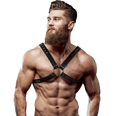 Harnais Cuir Écologique Poitrine Croisée Homme - Fetish Submissive