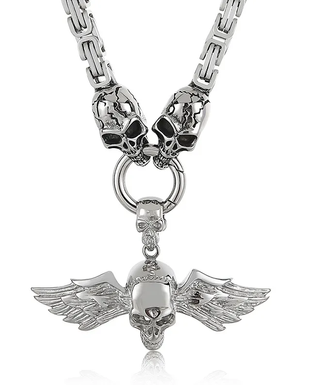 Collier en métal NECK SKULL 70cm