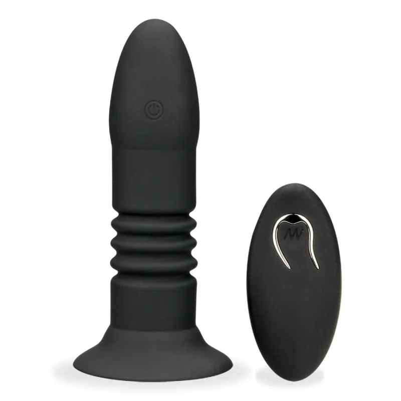 Plug ventouse télécommandé vibrant et va-et-vient Thrusto