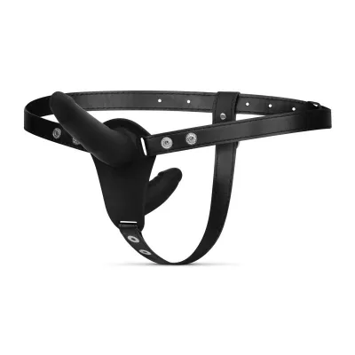 Easytoys Fetish - Godemichet Double-Face avec Harnais - Noir