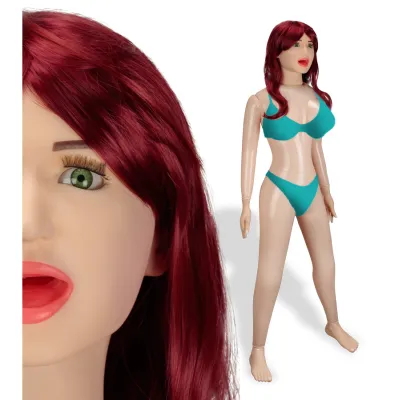 Poupée gonflable haute qualité rousse yeux verts Priscilla