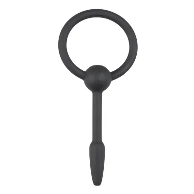 Petite plug pénien en silicone avec anneau de retrait