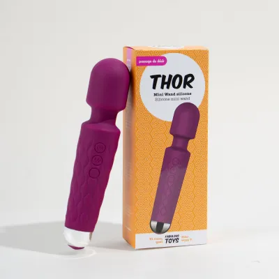 Mini Wand Silicone Thor - 20 cm Bordeaux