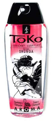 Shunga Lubrifiant aromatisé TOKO Vin pétillant à la Fraise 165mL