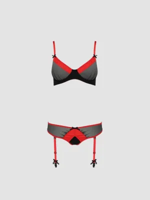 Ensemble Cyra 2 Pièces Noir & Rouge